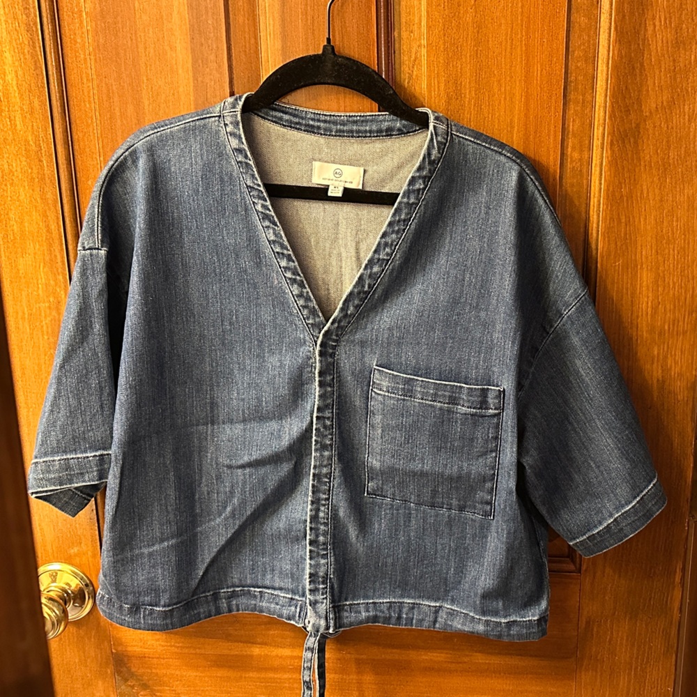 Ag Adriano Goldschmied Shirt Women’s XS Denim V-neck